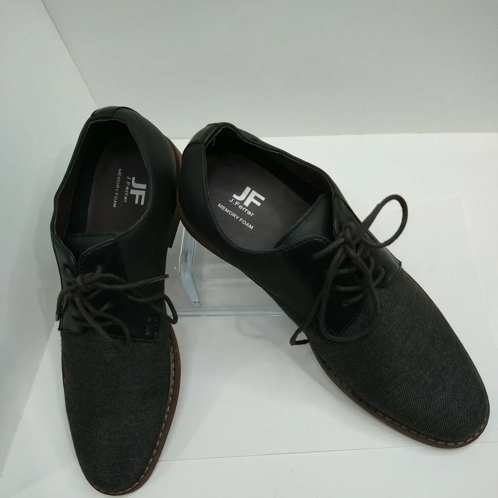 JF J.Ferrar Men's Blue testile Upper Oxford Shoes Size US 8M‎ irons memory foam.